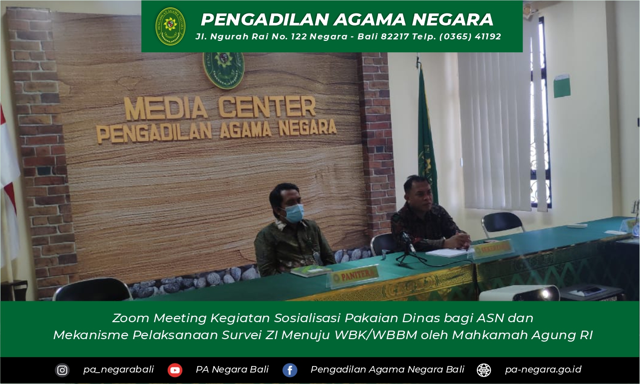 Zoom Meeting Kegiatan Sosialisasi Pakaian Dinas Bagi ASN Dan Mekanisme 